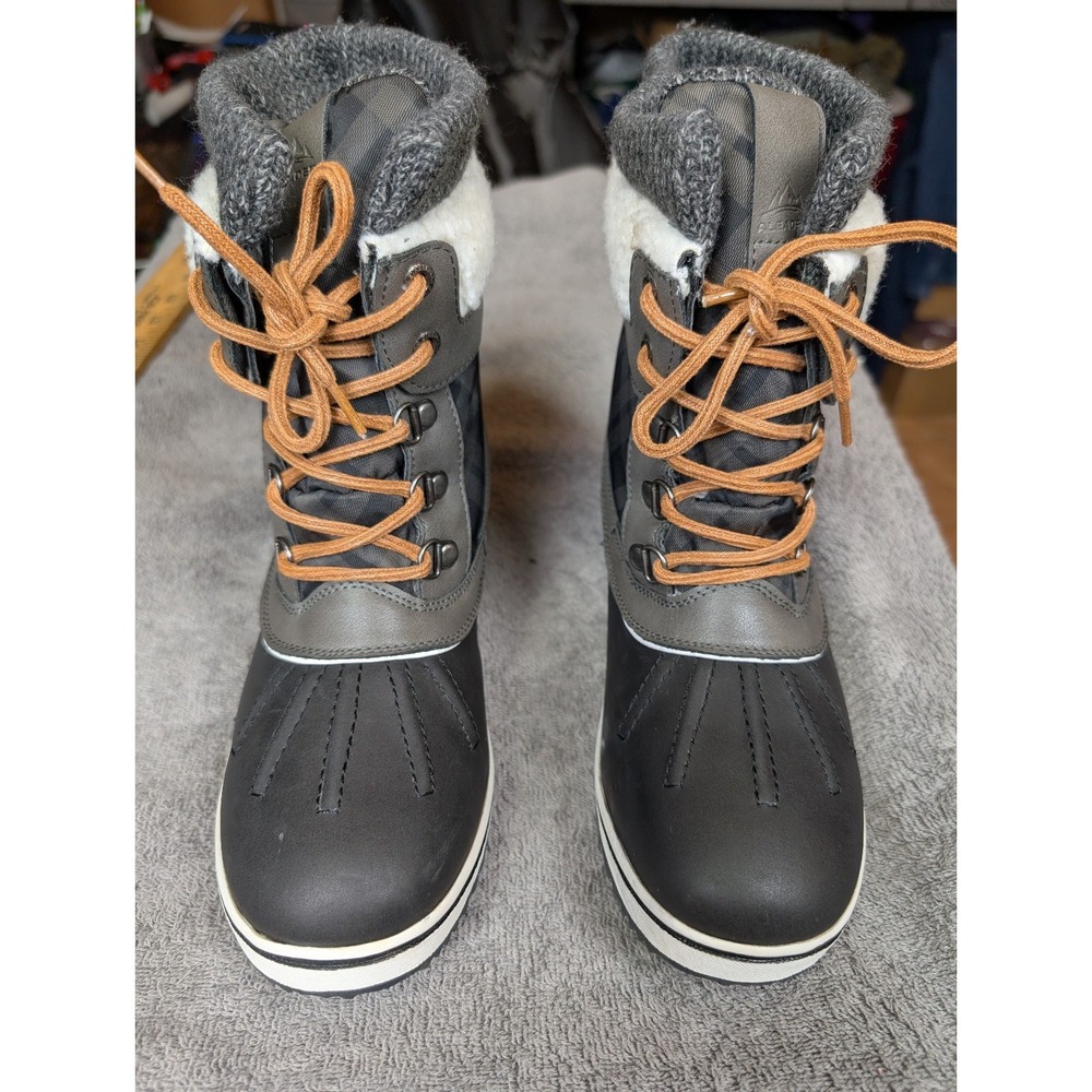 Aleader‎ Women's 8 Duck Boots Plaid Hunting Thinsulate Black Brown